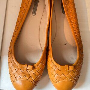 Bottega Veneta Leather ballet flats - orange